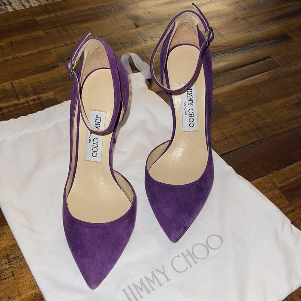 Jimmy Choo 3” Heels in the color Purple 💜 SIZE 35.5 - Picture 11 of 11